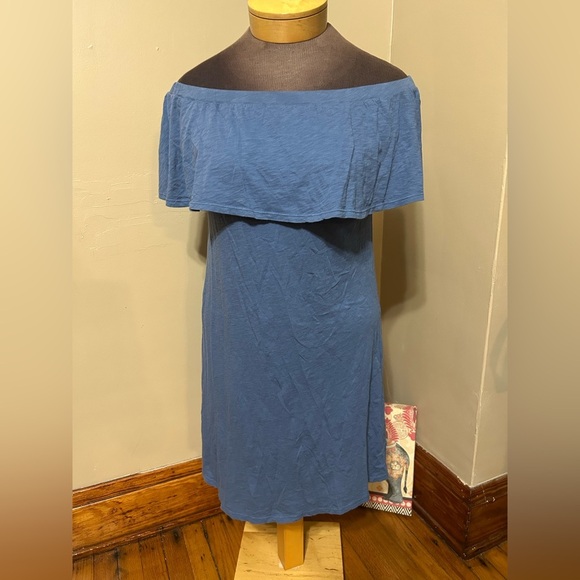 Velvet by Graham & Spencer Off the Shoulder Slub Cotton  Dress Sz Small - Picture 1 of 8